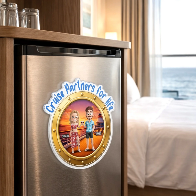 Personalized Cruise Ship Door Magnet – Summer Gifts For Couple – Together Is My Favorite Place