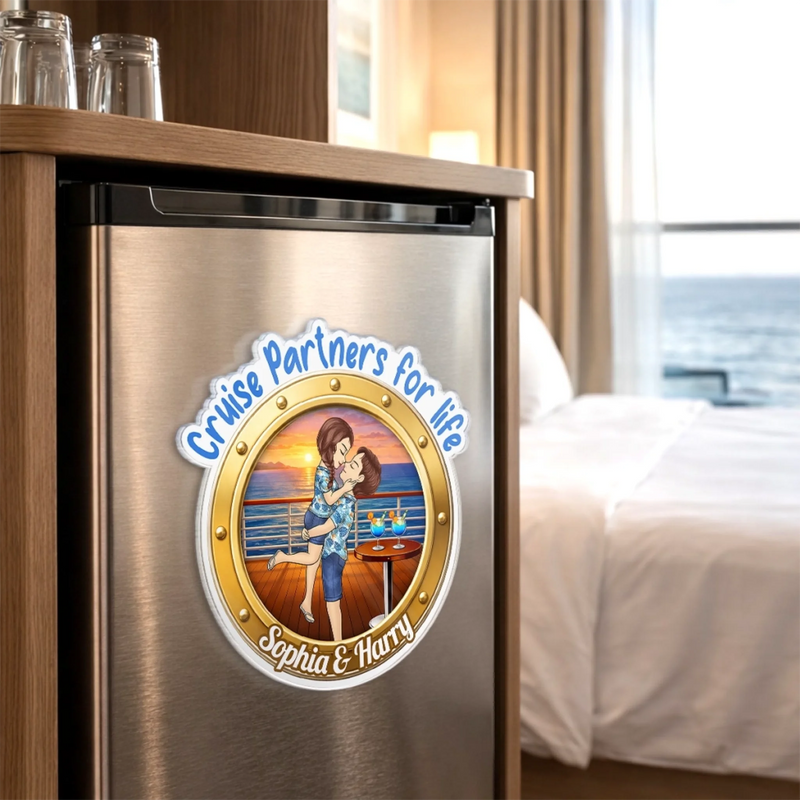 Personalized Cruise Ship Door Magnet – Summer Gifts For Couple – Sunsets And Love All Summer
