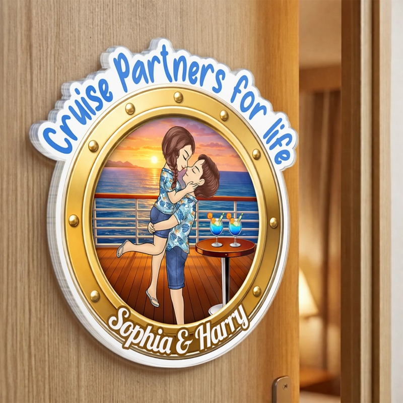 Personalized Cruise Ship Door Magnet – Summer Gifts For Couple – Sunsets And Love All Summer