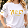 Personalized Unisex T-Shirt With Design On Sleeve  – Gifts For Couple – Officially In My Wife Era