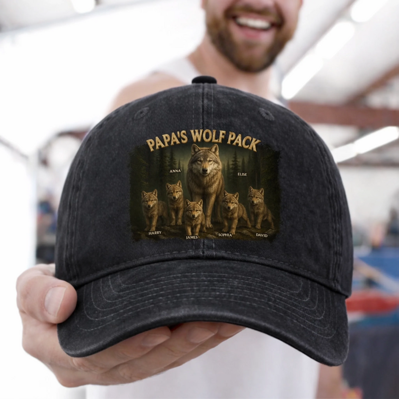Personalized Vintage Washed Denim Baseball Cap – Father’s Day Gift For Grandpa, Dad – Proud To Be Your Kid