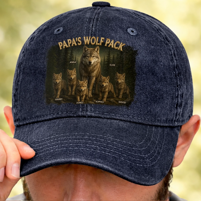 Personalized Vintage Washed Denim Baseball Cap – Father’s Day Gift For Grandpa, Dad – Proud To Be Your Kid