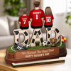 Personalized 2-Layered Wooden Plaque – Father's Day Gifts For Dad, Grandpa, Soccer Lovers – Built For The Soccer Life