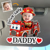 Personalized Photo Acrylic Car Visor Clip – Gifts For Dad – Love Rides With You Always