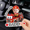 Personalized Photo Acrylic Car Visor Clip – Gifts For Dad – Love Rides With You Always