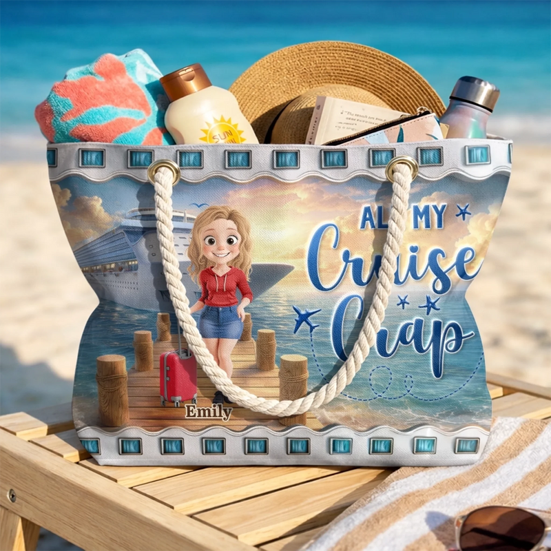 Personalized Beach Bag – Travel Gifts For Women – Let’s Cruise Into Good Times