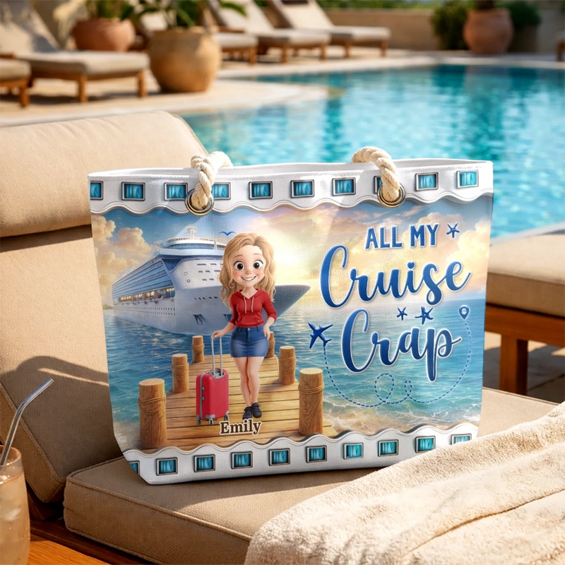 Personalized Beach Bag – Travel Gifts For Women – Let’s Cruise Into Good Times
