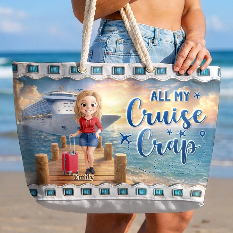 Personalized Beach Bag – Travel Gifts For Women – Let’s Cruise Into Good Times