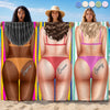 Personalized Beach Towel – Travel Gifts For Women, Best Friends – Sun, Sand And Good Vibes