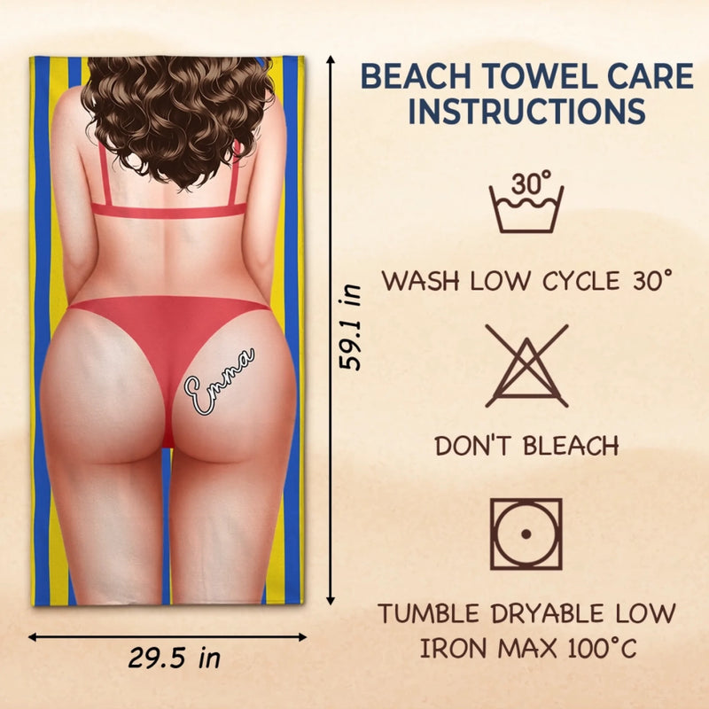 Personalized Beach Towel – Travel Gifts For Women, Best Friends – Sun, Sand And Good Vibes