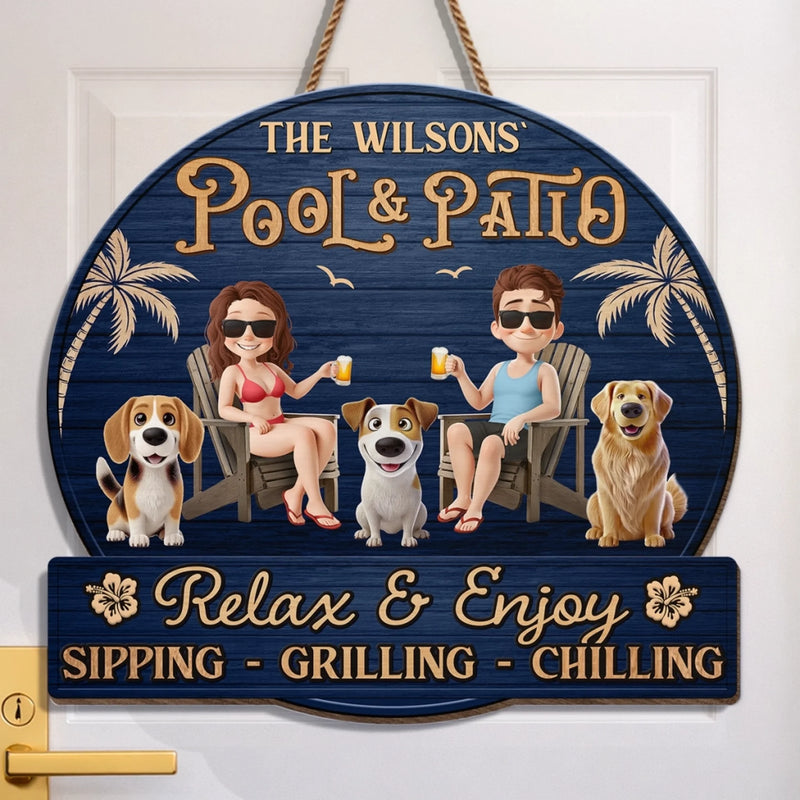 Personalized Wood Sign – Gifts For Couple – Love Grows With Our Pets