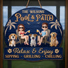 Personalized Wood Sign – Gifts For Couple – Love Grows With Our Pets
