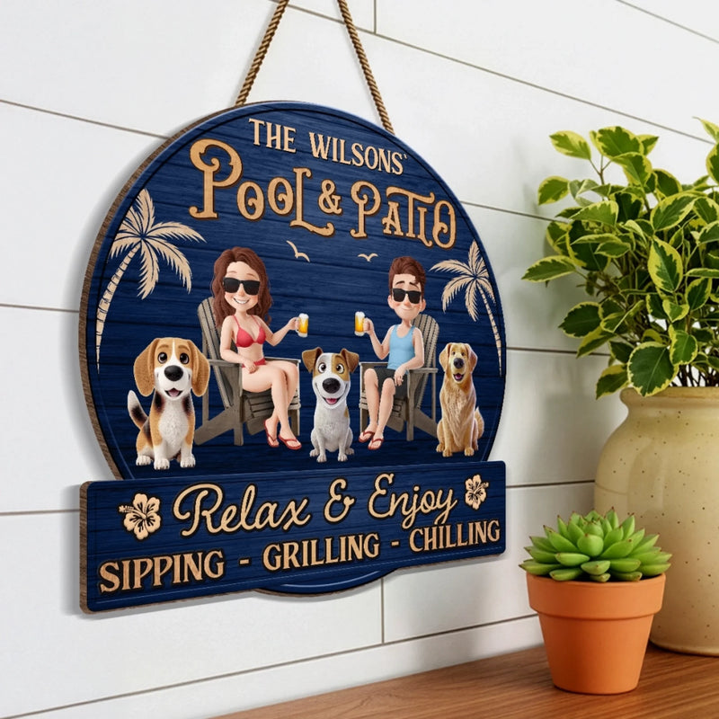 Personalized Wood Sign – Gifts For Couple – Love Grows With Our Pets