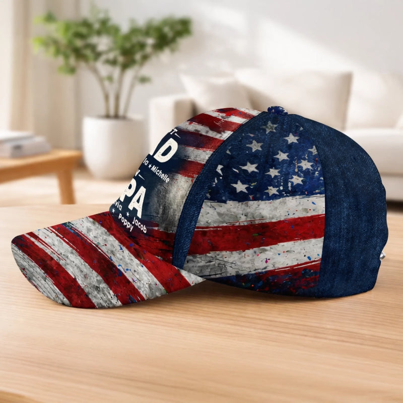 Personalized Classic Cap – Gifts For Dad, Grandpa  – From Dad To Papa