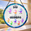 Personalized Stained Glass Window Hanging Suncatcher – Gifts For Dad, Grandpa – You Are Our Sunshine