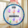 Personalized Stained Glass Window Hanging Suncatcher – Gifts For Dad, Grandpa – You Are Our Sunshine