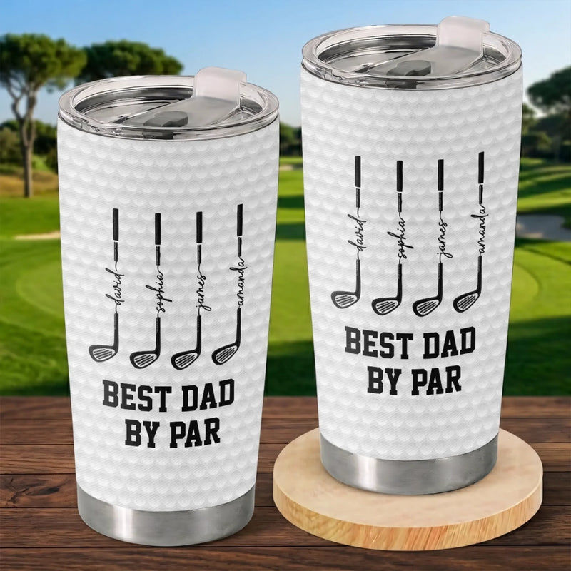 Personalized Tumbler – Golf Gifts For Dad, Grandpa – Best Dad By Par
