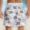 Personalized Photo Men Beach Shorts – Gifts For Him, Husband –  I Love My Destiny