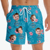 Personalized Photo Men Beach Shorts – Gifts For Dad, Grandpa – Best Daddy Ever Summer