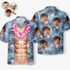 Personalized Photo Hawaiian Shirt – Summer Gifts For Him – Ocean Air, Salty Hair