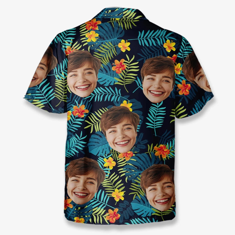 Personalized Photo Hawaiian Shirt – Summer Gifts For Him – Life’s A Wave, Catch It