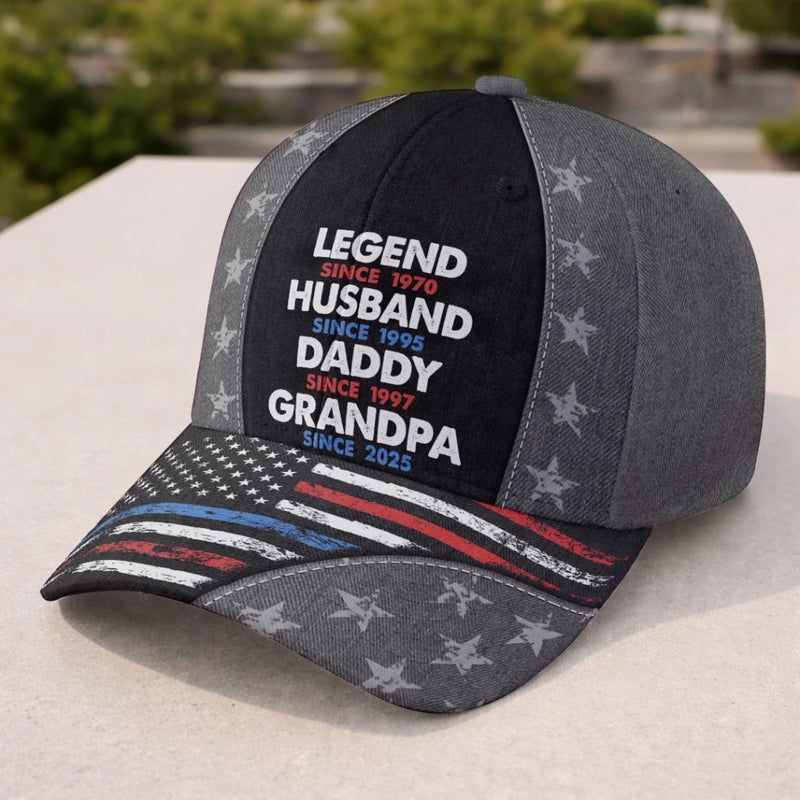 Personalized Classic Cap – Gifts For Dad, Grandpa  – Your Love Built This Family