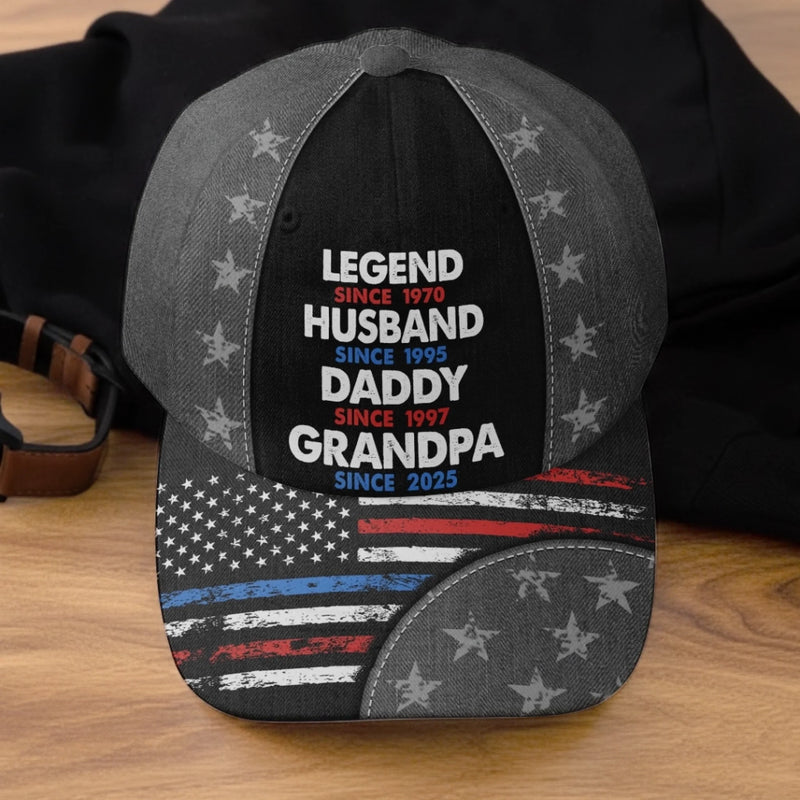Personalized Classic Cap – Gifts For Dad, Grandpa  – Your Love Built This Family