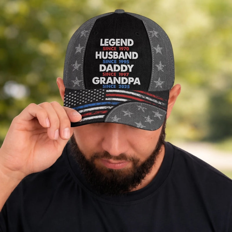 Personalized Classic Cap – Gifts For Dad, Grandpa  – Your Love Built This Family