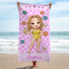 Personalized Beach Towel – Travel Gifts For Women, Best Friends – Tropical Vibes All Day