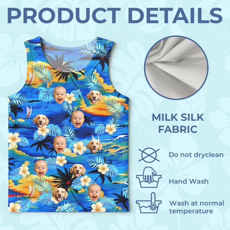 Personalized Photo Tanktop – Summer Gifts For Family Members – Wear The Laughs Everywhere