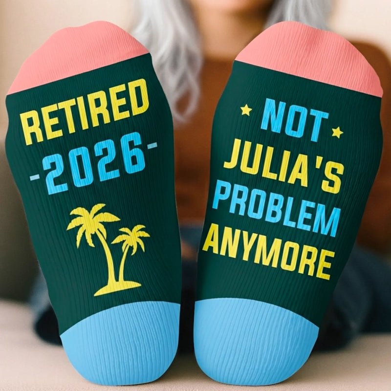 Personalized Crew Socks – Gift For Women, Men – Living The Retired Life