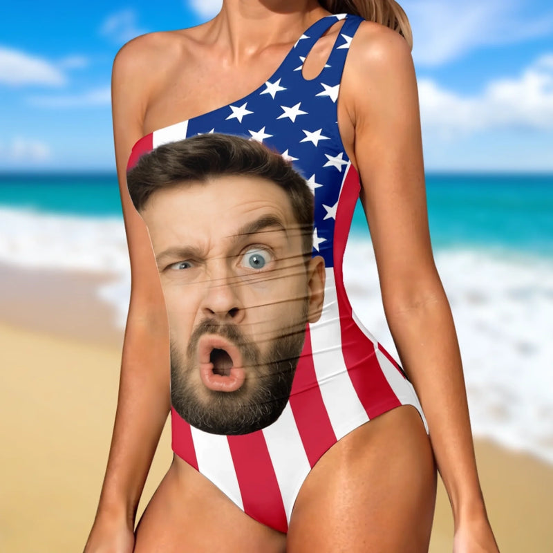 Personalized Photo One Piece Swimsuit – Summer Gifts For Women – Hot Girl Swim, Chaotic Edition