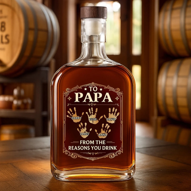 Personalized Liquor Decanter – Birthday Gifts For Dad, Grandpa – Dad Makes Life Better