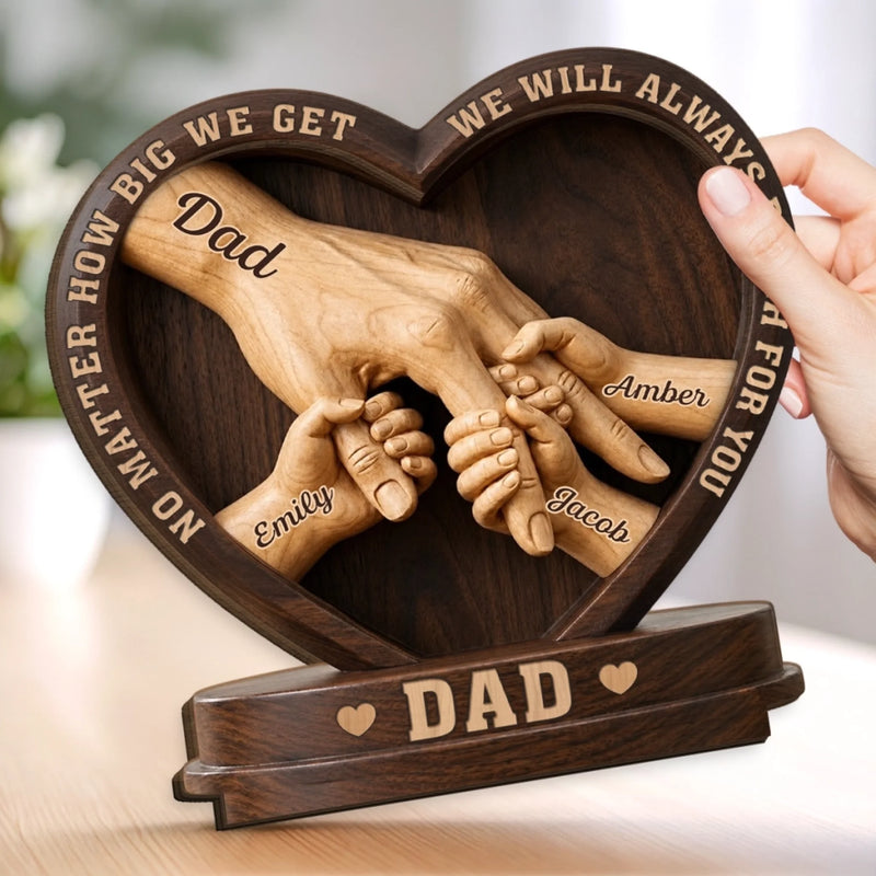 Personalized 2-Layered Wooden Plaque – Gifts For Dad, Grandpa – Crafted With Love