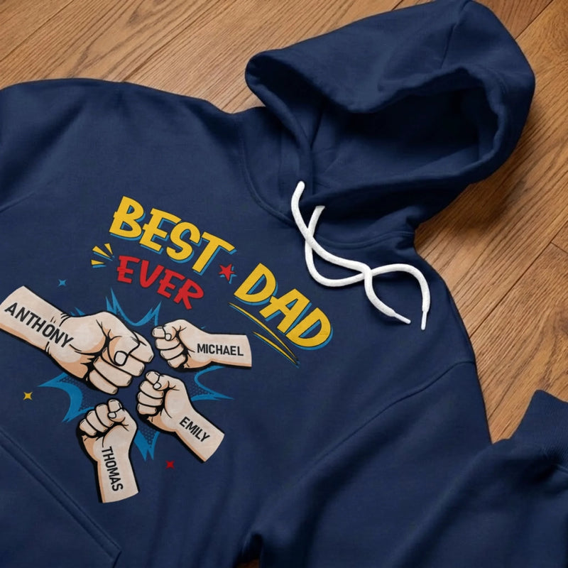 Personalized Unisex T-shirt, Hoodie – Father's Day Gifts For Dad, Grandpa – Dad Is My First Hero