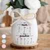 Personalized Ribbon Flower Vase – Gifts For Grandma, Mom – Her Love Bloomed Into Generations