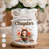 Personalized Ribbon Flower Vase – Gifts For Book Lovers, Bookworms, Readers – Collecting Stories, Not Things