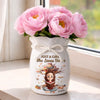 Personalized Ribbon Flower Vase – Gifts For Book Lovers, Bookworms, Readers – Reading Is My Favorite Escape