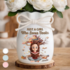 Personalized Ribbon Flower Vase – Gifts For Book Lovers, Bookworms, Readers – Reading Is My Favorite Escape
