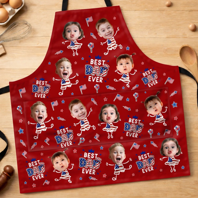 Personalized Photo Apron With Pocket – Father's Day Gifts For Dad, Grandpa – Backyard Legend Status
