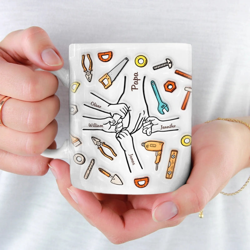 Personalized Mug – Father's Day Gifts For Dad – Tiny Hands Trust Papa Forever