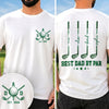 Personalized Unisex T-shirt – Golf Gifts For Dad, Grandpa, Golf Lovers – Best Dad By Par