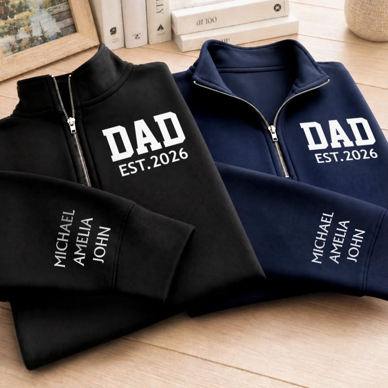 Personalized Unisex Quarter Zip Sweatshirt – Father's Day Gifts For Grandpa, Dad – Loved Beyond Measure Called Dad