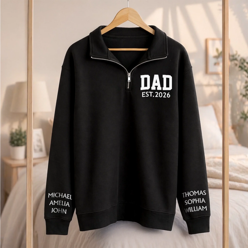 Personalized Unisex Quarter Zip Sweatshirt – Father's Day Gifts For Grandpa, Dad – Loved Beyond Measure Called Dad