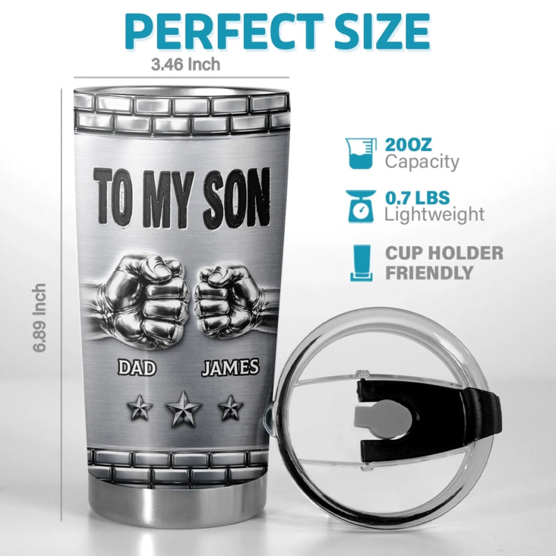 Personalized 3D Inflated Effect Printed Tumbler - Birthday Gifts For Son - I’m Always Proud Of You