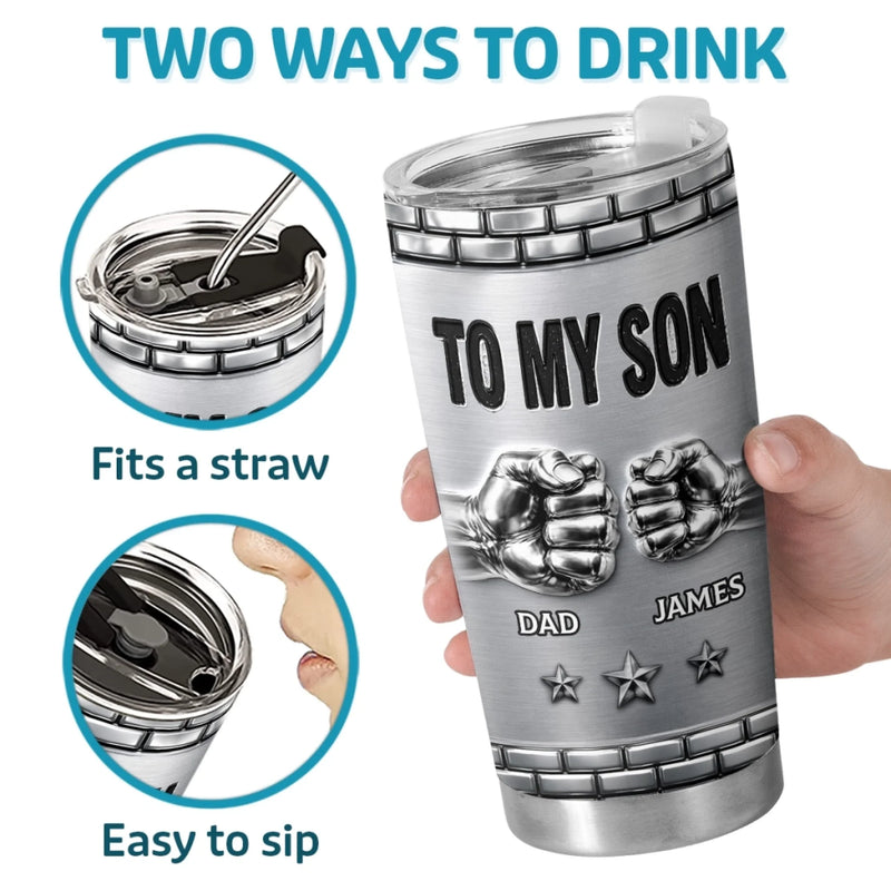 Personalized 3D Inflated Effect Printed Tumbler - Birthday Gifts For Son - I’m Always Proud Of You