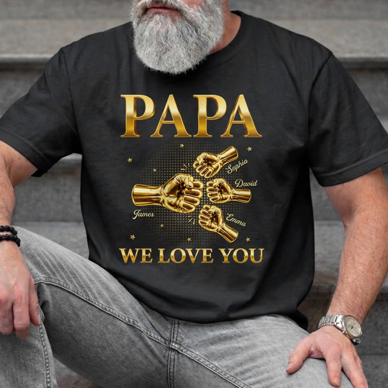 Personalized T-shirt, Premium T-shirt, Hoodie –  Father's Day Birthday Gifts For Dad, Grandpa – Forever Blessed With Dad