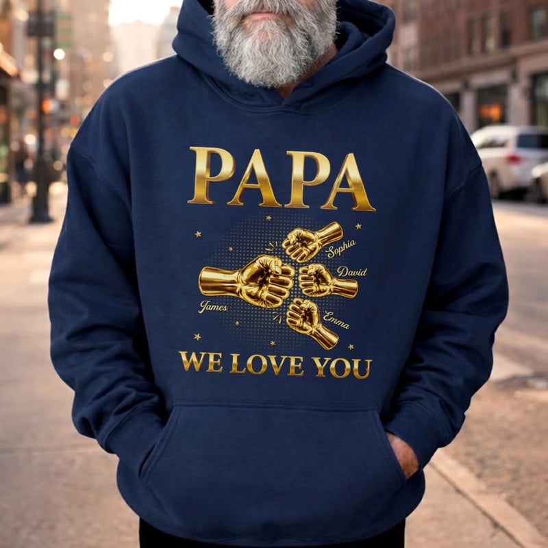 Personalized T-shirt, Premium T-shirt, Hoodie –  Father's Day Birthday Gifts For Dad, Grandpa – Forever Blessed With Dad