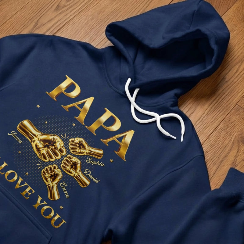 Personalized T-shirt, Premium T-shirt, Hoodie –  Father's Day Birthday Gifts For Dad, Grandpa – Forever Blessed With Dad