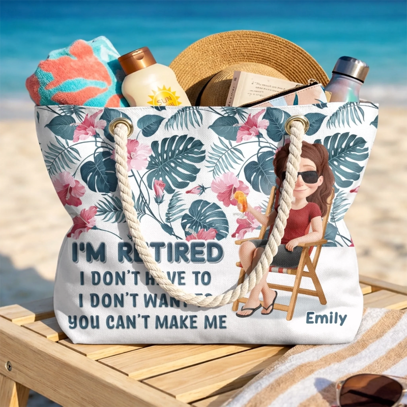 Personalized Beach Bag – Travel Gifts For Women – Sunshine, Freedom, Repeat